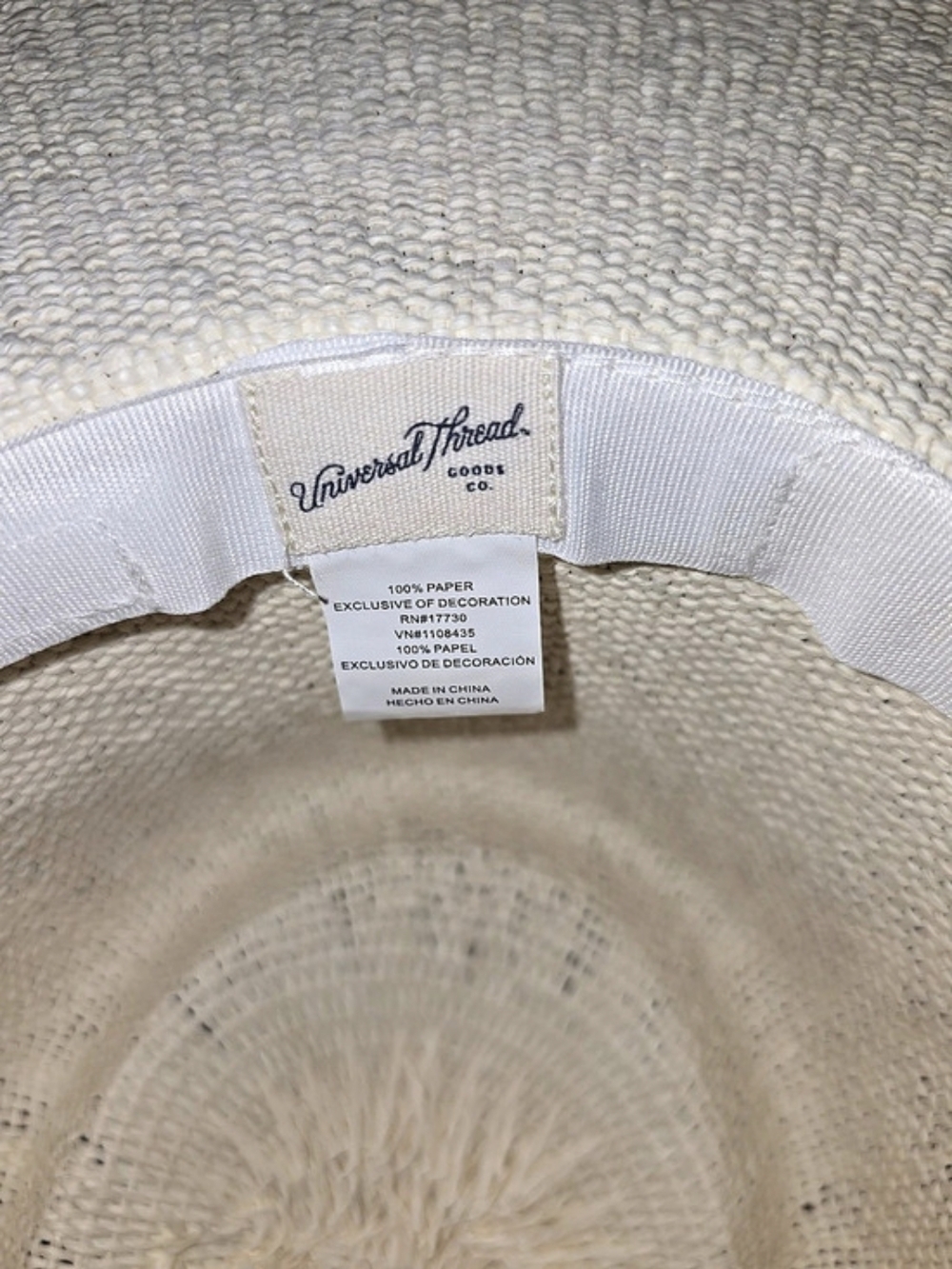 Universal Thread Wide Brim Sun Hat in Cream NWT - Picture 4 of 4